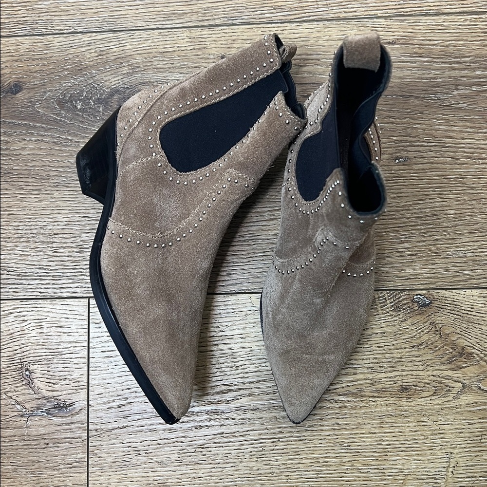 PAIGE Willa Suede Ankle Boots with Studs Size 5.5 - Picture 2 of 9